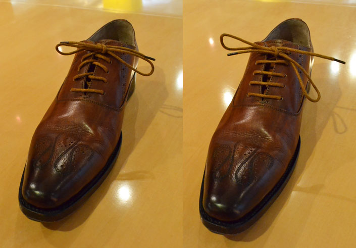 Straight Bar Lacing  Black Lapel