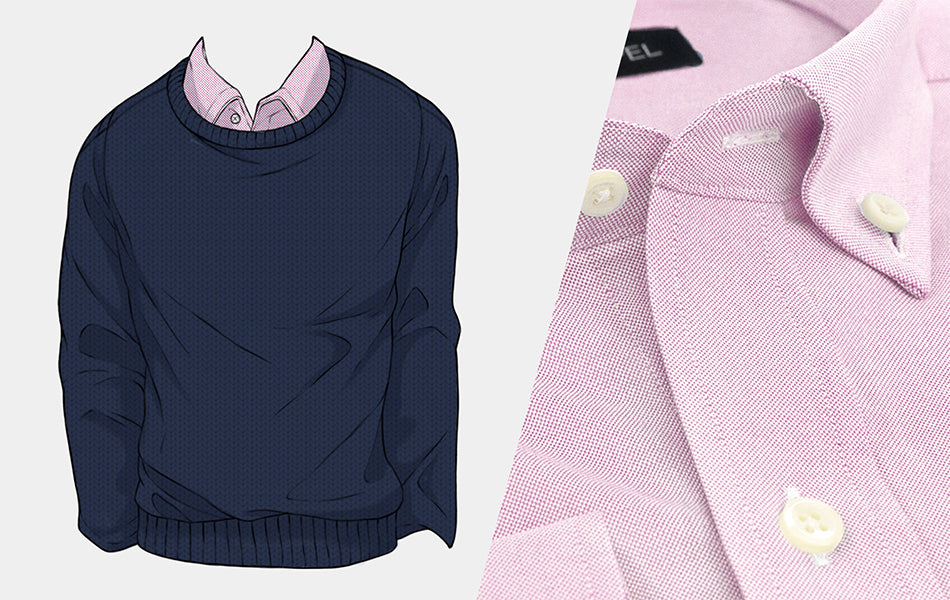 How To Wear a Sweater And Dress Shirt/Tie  Black Lapel