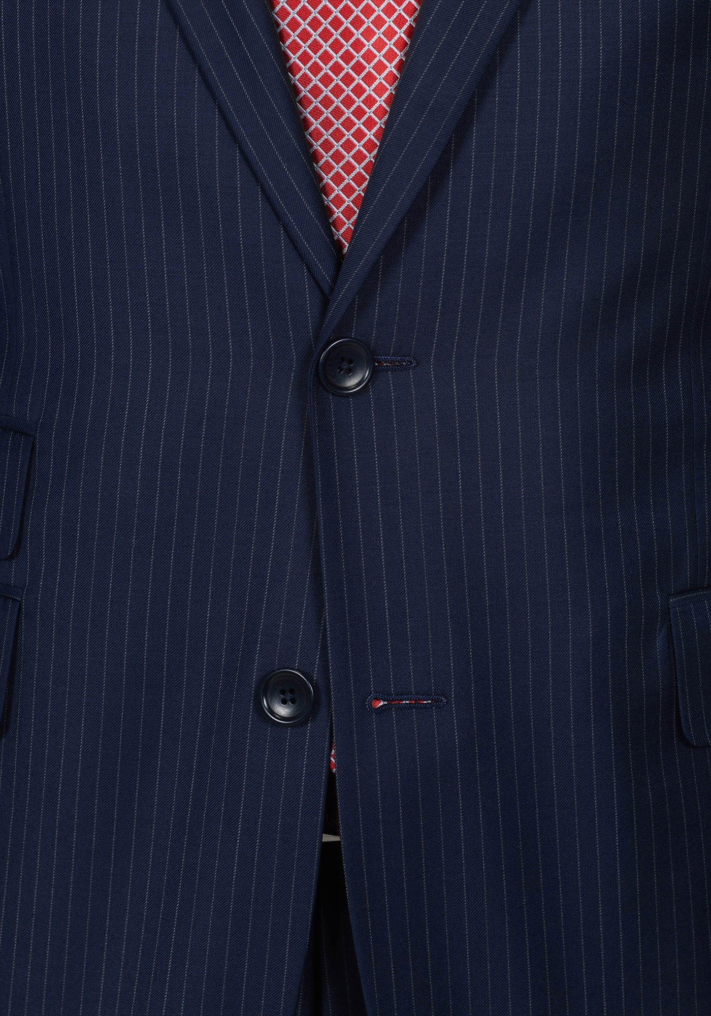 Navy Blue Pinstripe Suit 5