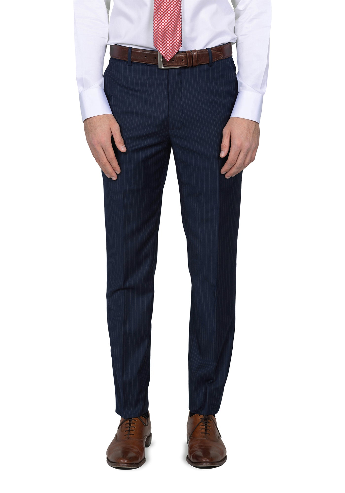 Navy Blue Pinstripe Suit 6
