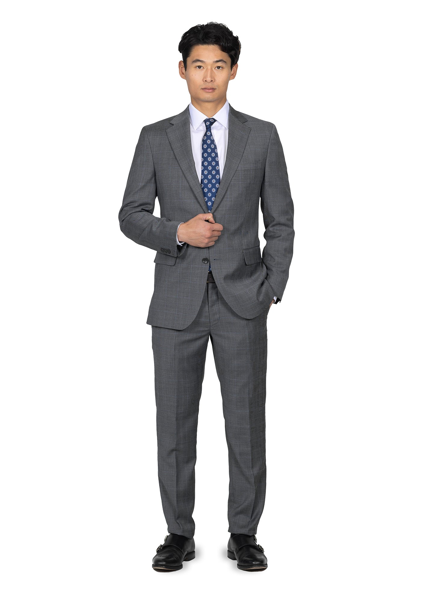 Light Grey Solid Blazer 2