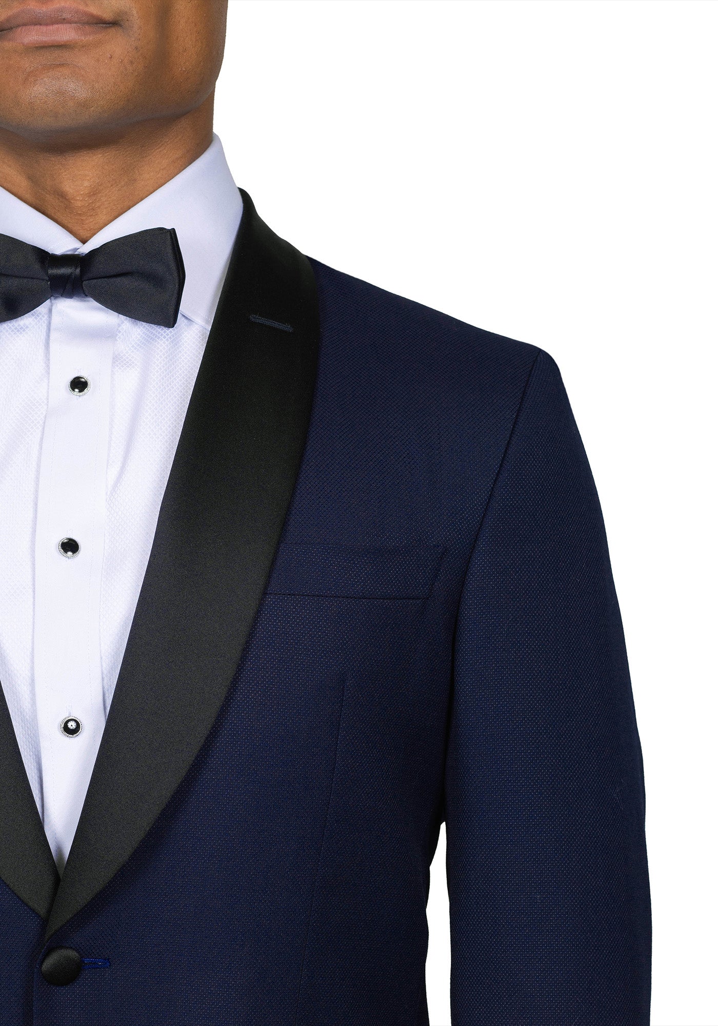 Navy Dotted Tuxedo Jacket 2