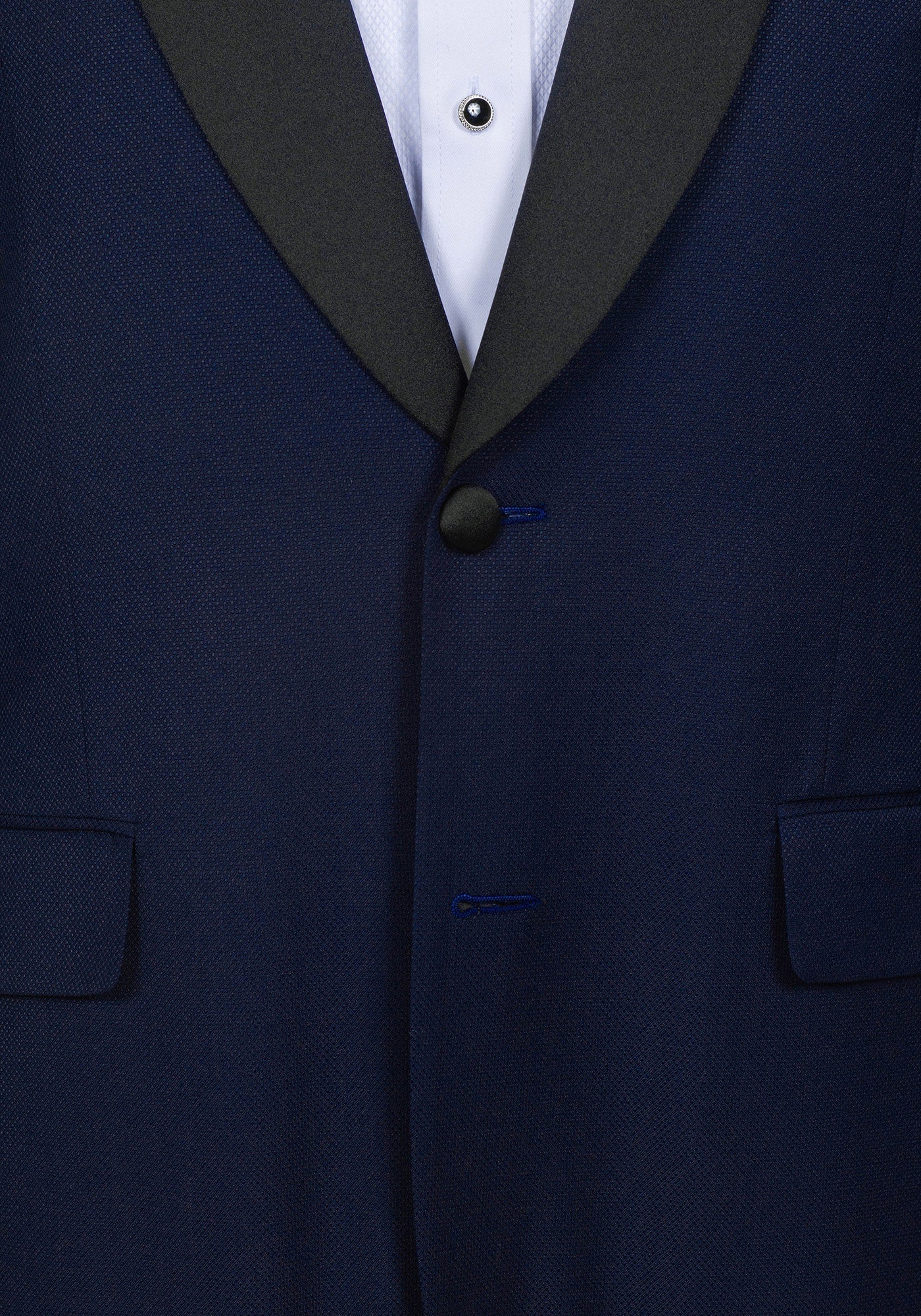 Navy Dotted Tuxedo Jacket 4