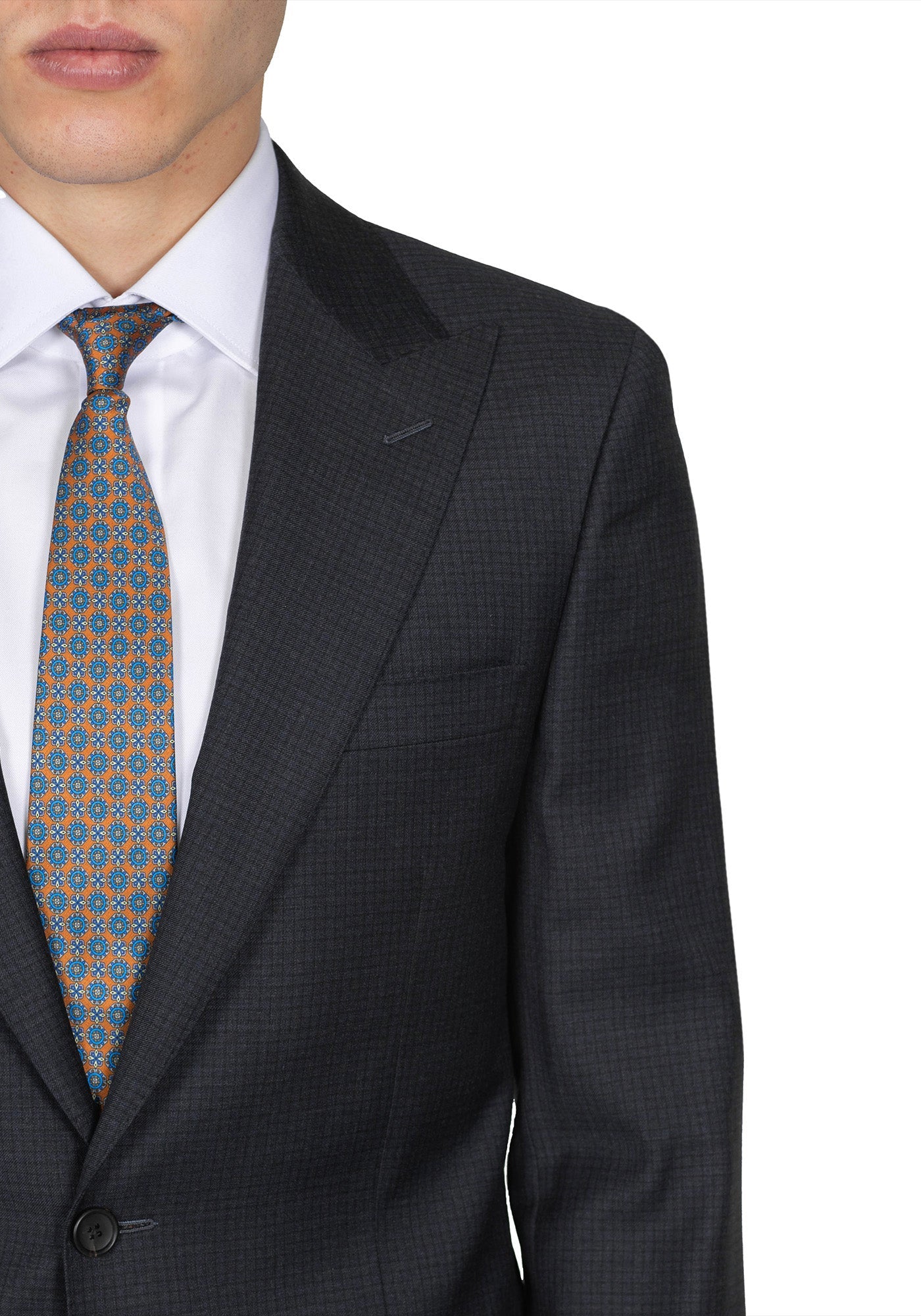 Grey and Charcoal Check Suit 3