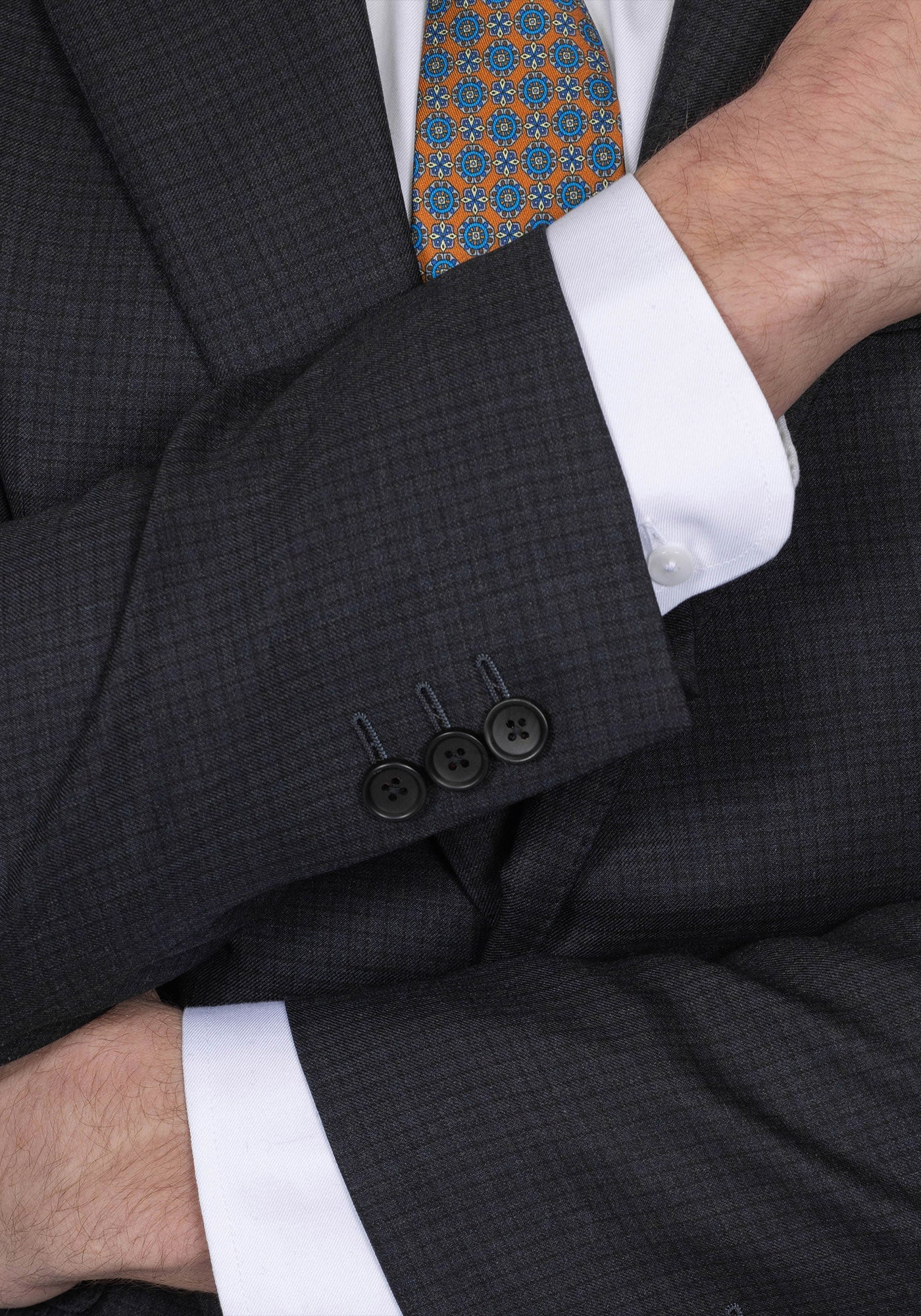 Grey and Charcoal Check Suit 4