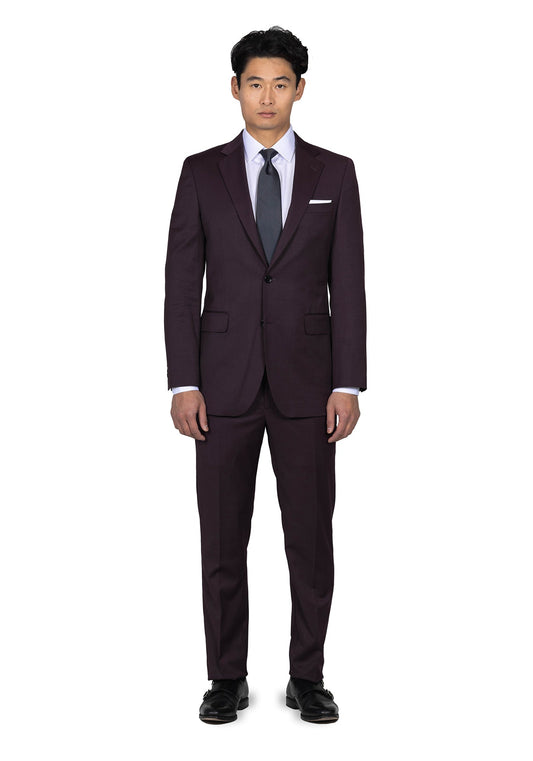 Stretch Plum Solid Suit 1