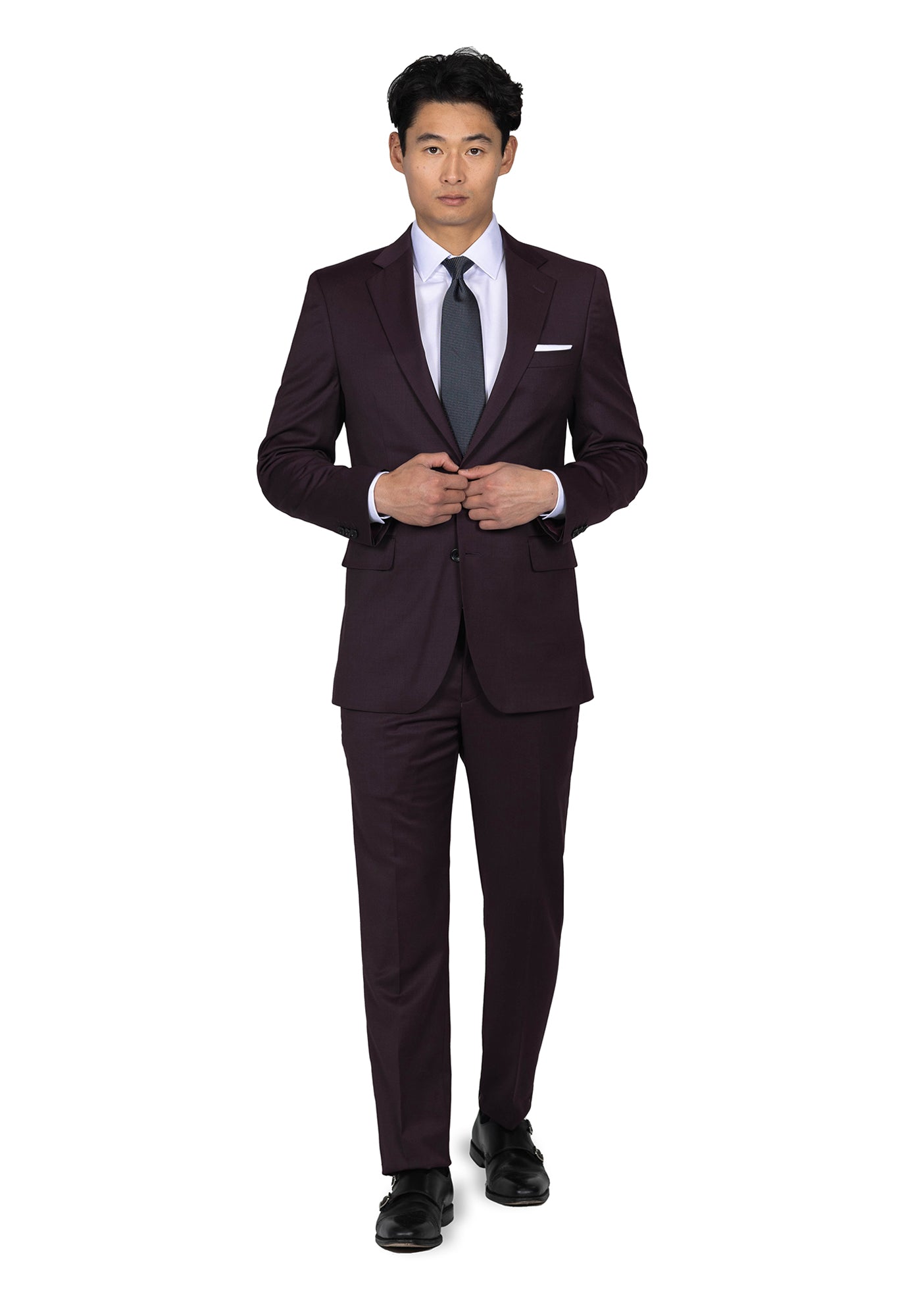 Stretch Plum Solid Suit 2