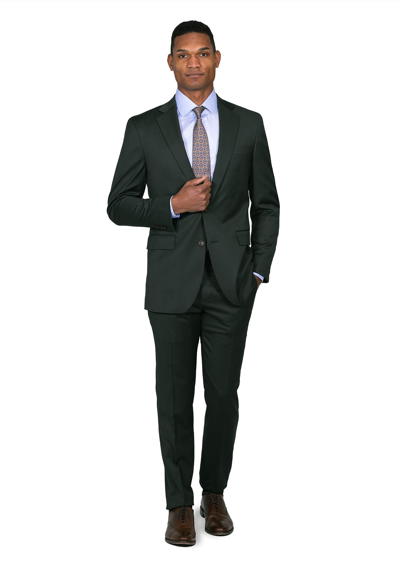 Stretch Green Solid Suit 2