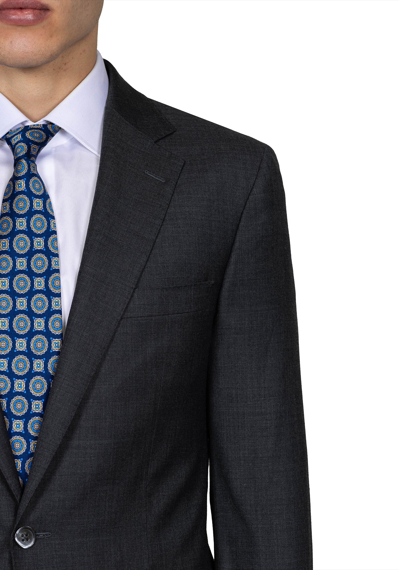 Charcoal Grey Sharkskin Suit 4