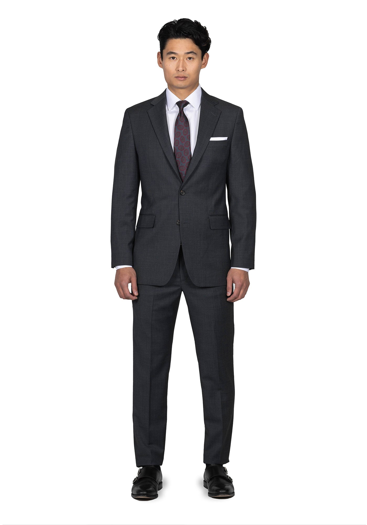Charcoal Grey Birdseye Blazer 1