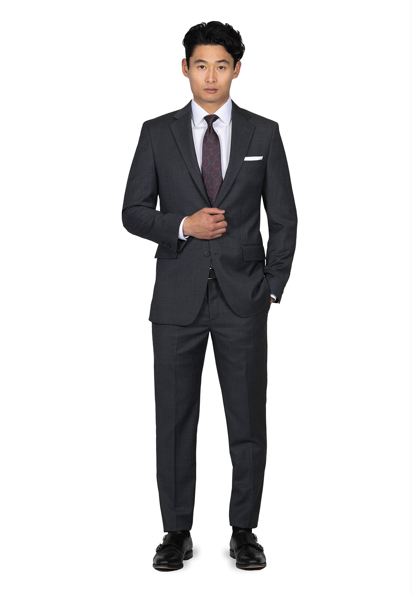Charcoal Grey Birdseye Blazer 2