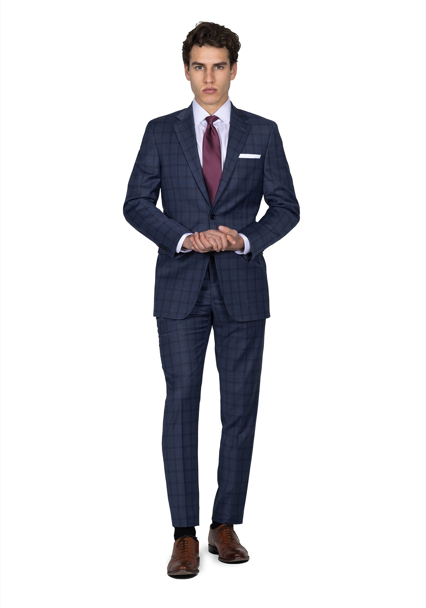 Slate Blue Windowpane Blazer 2