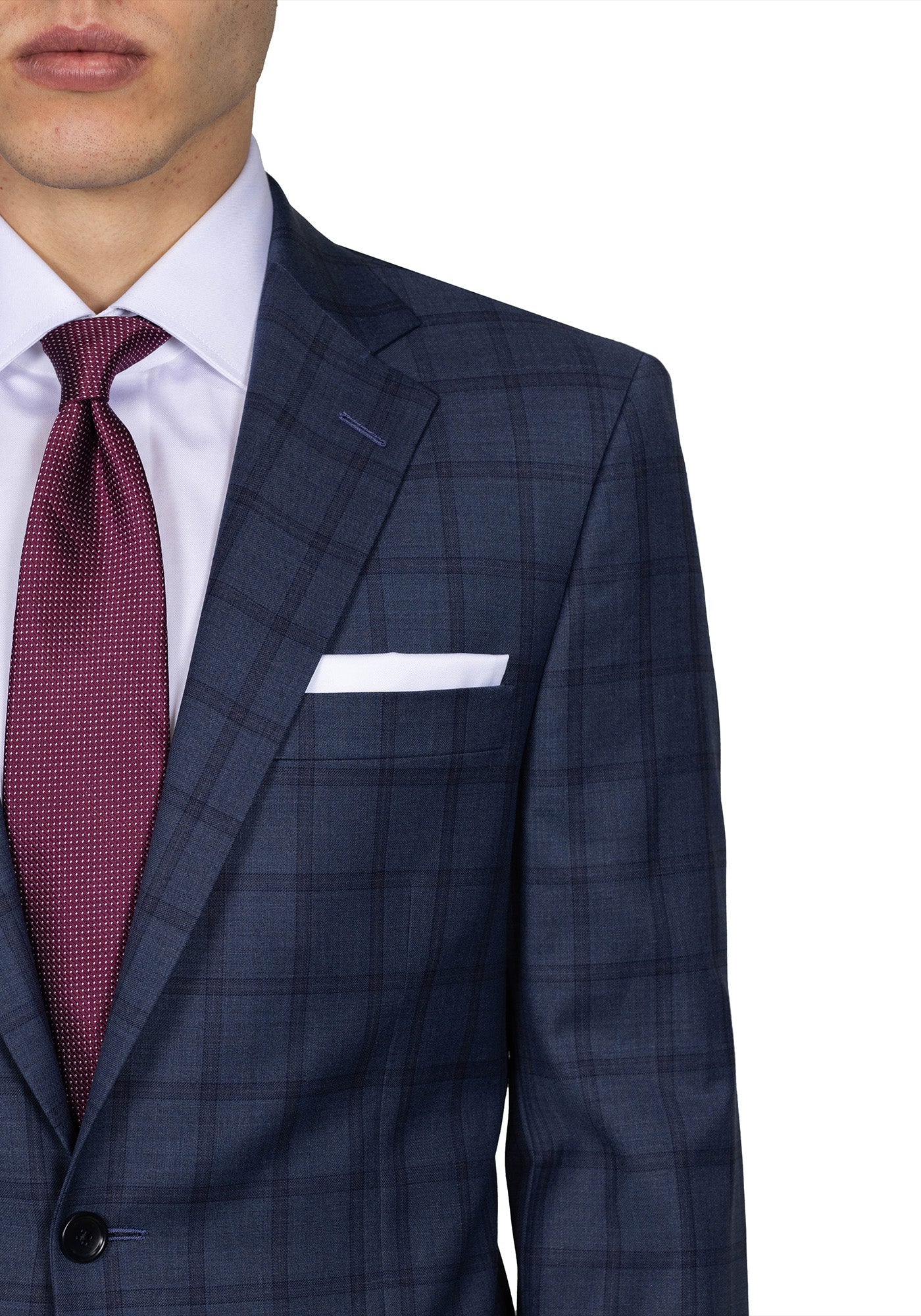 Slate Blue Windowpane Blazer 3