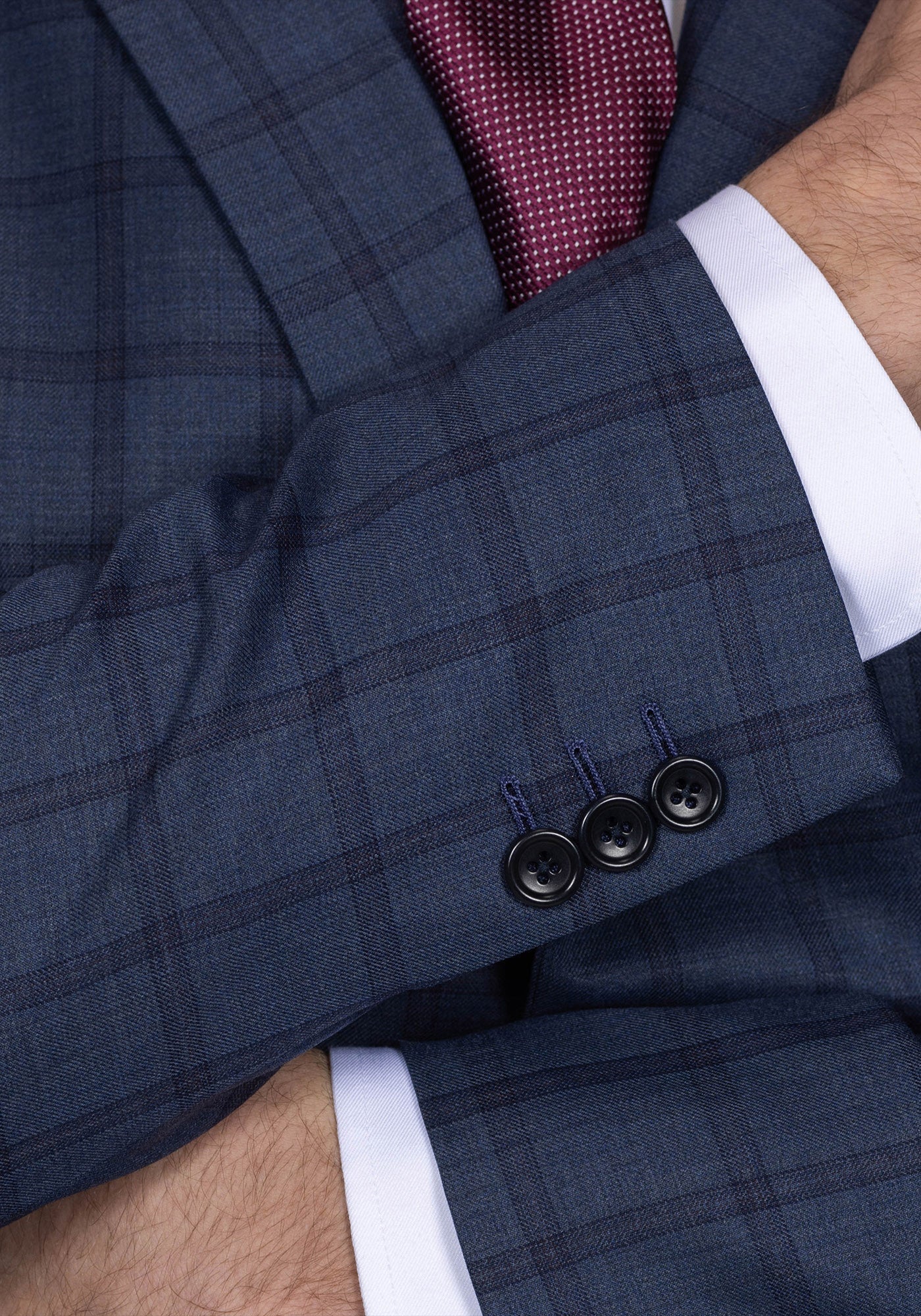 Slate Blue Windowpane Blazer 4