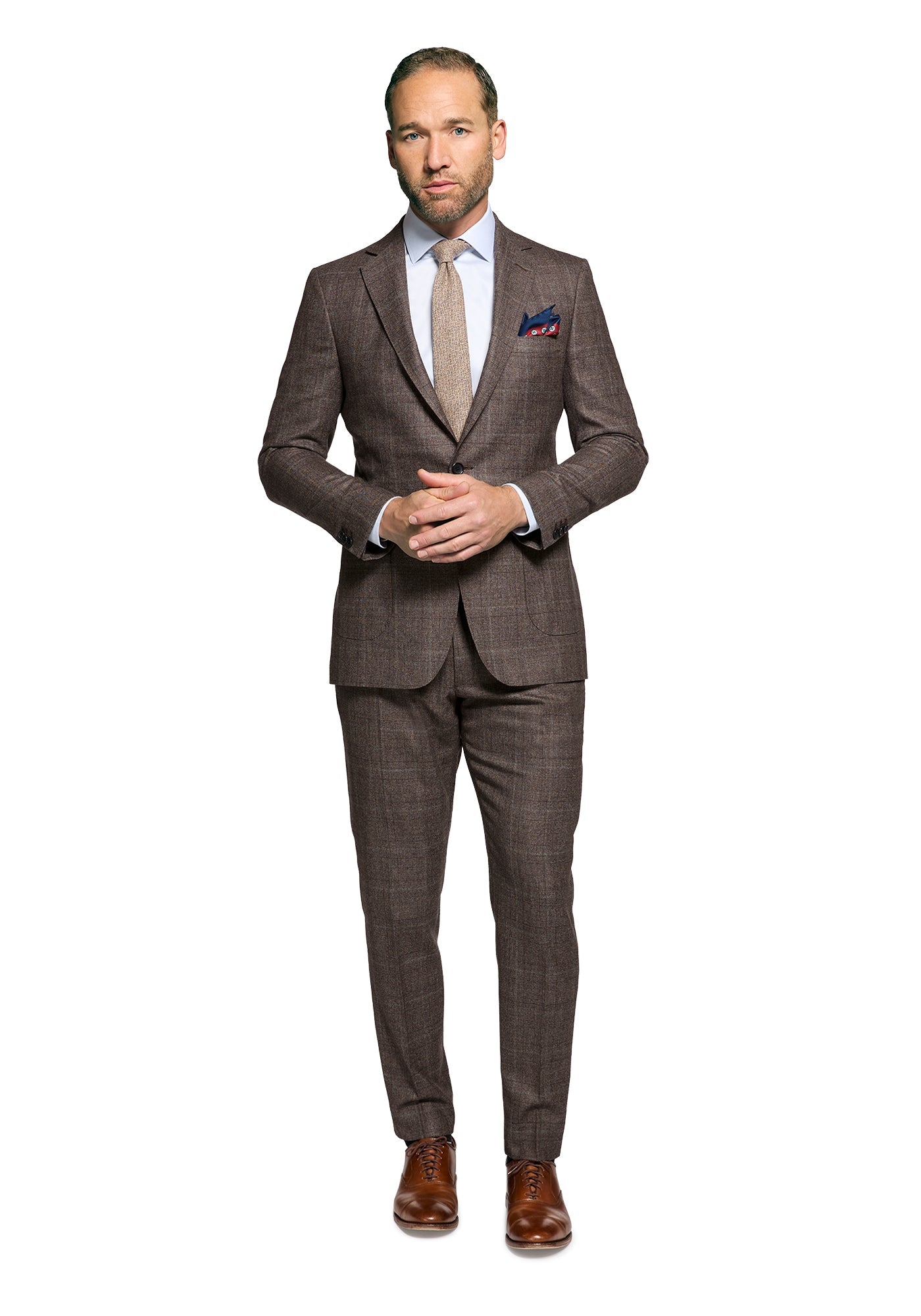 Brown Glen Plaid Merino Flannel Blazer 6