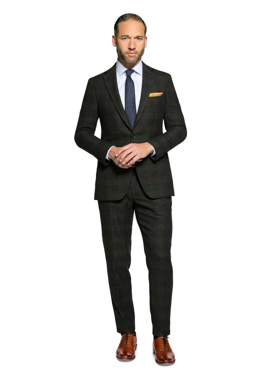 Lambswool Green Windowpane Blazer 1