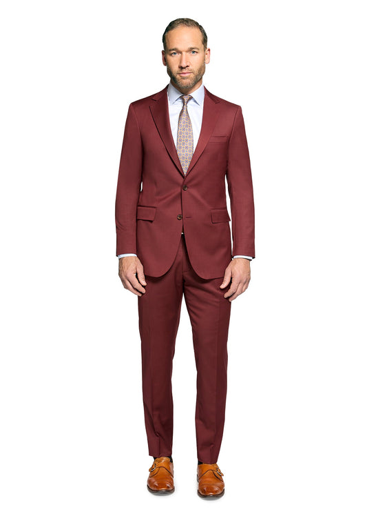Stretch Burgundy Suit 1
