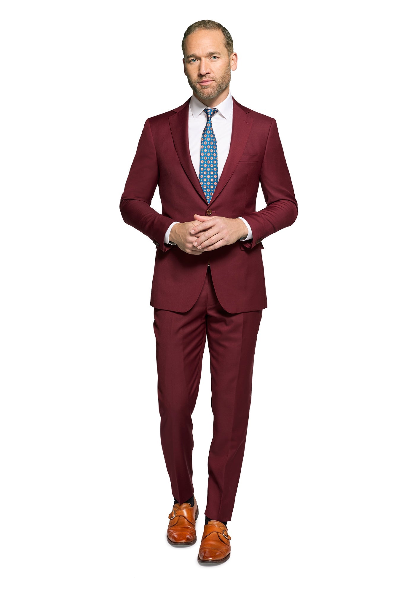 Solid Burgundy Suit 2