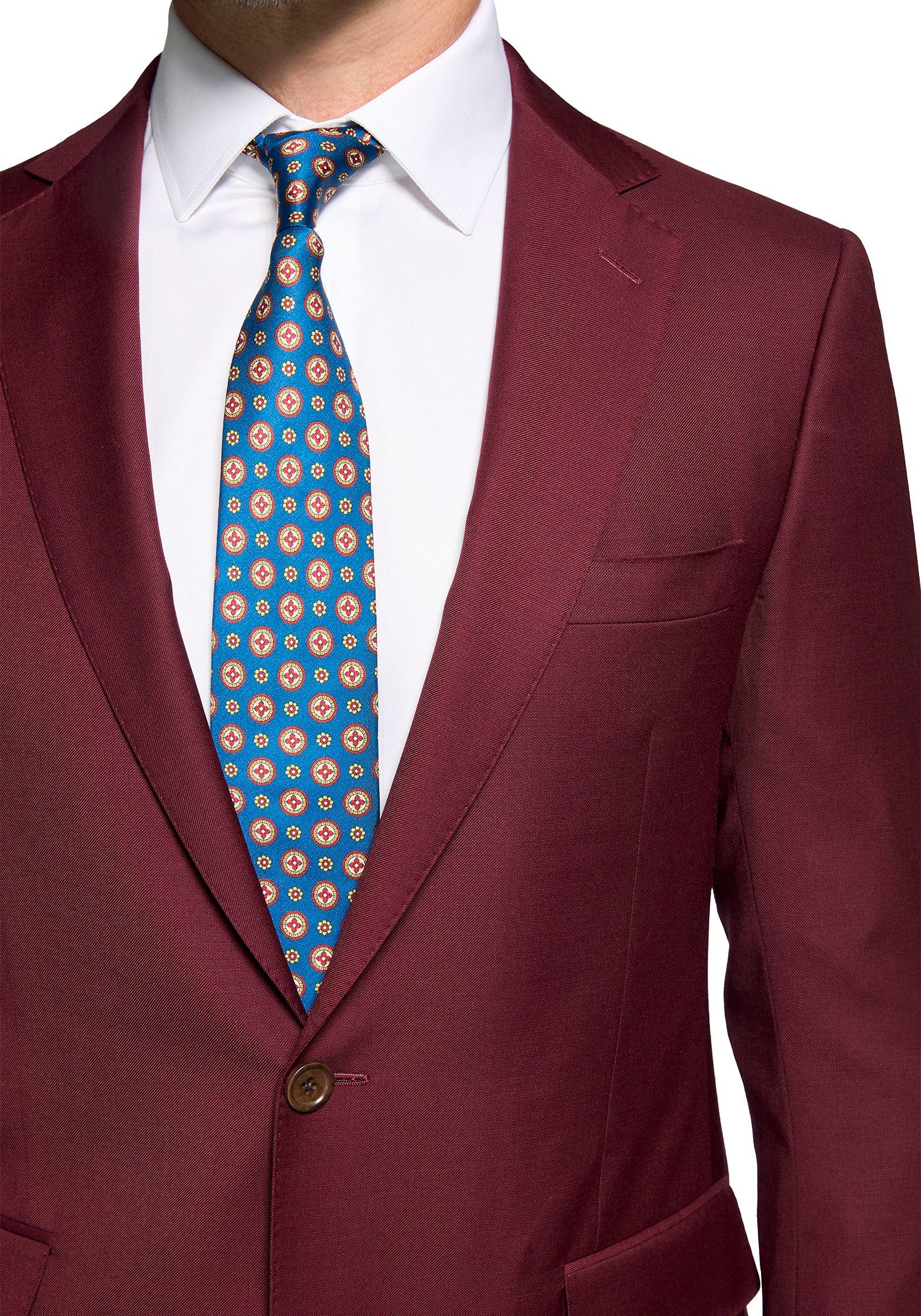 Solid Burgundy Suit 6