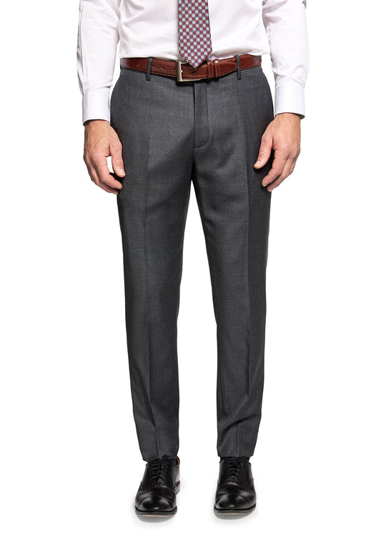 Solid Charcoal Merino Dress Pants 5