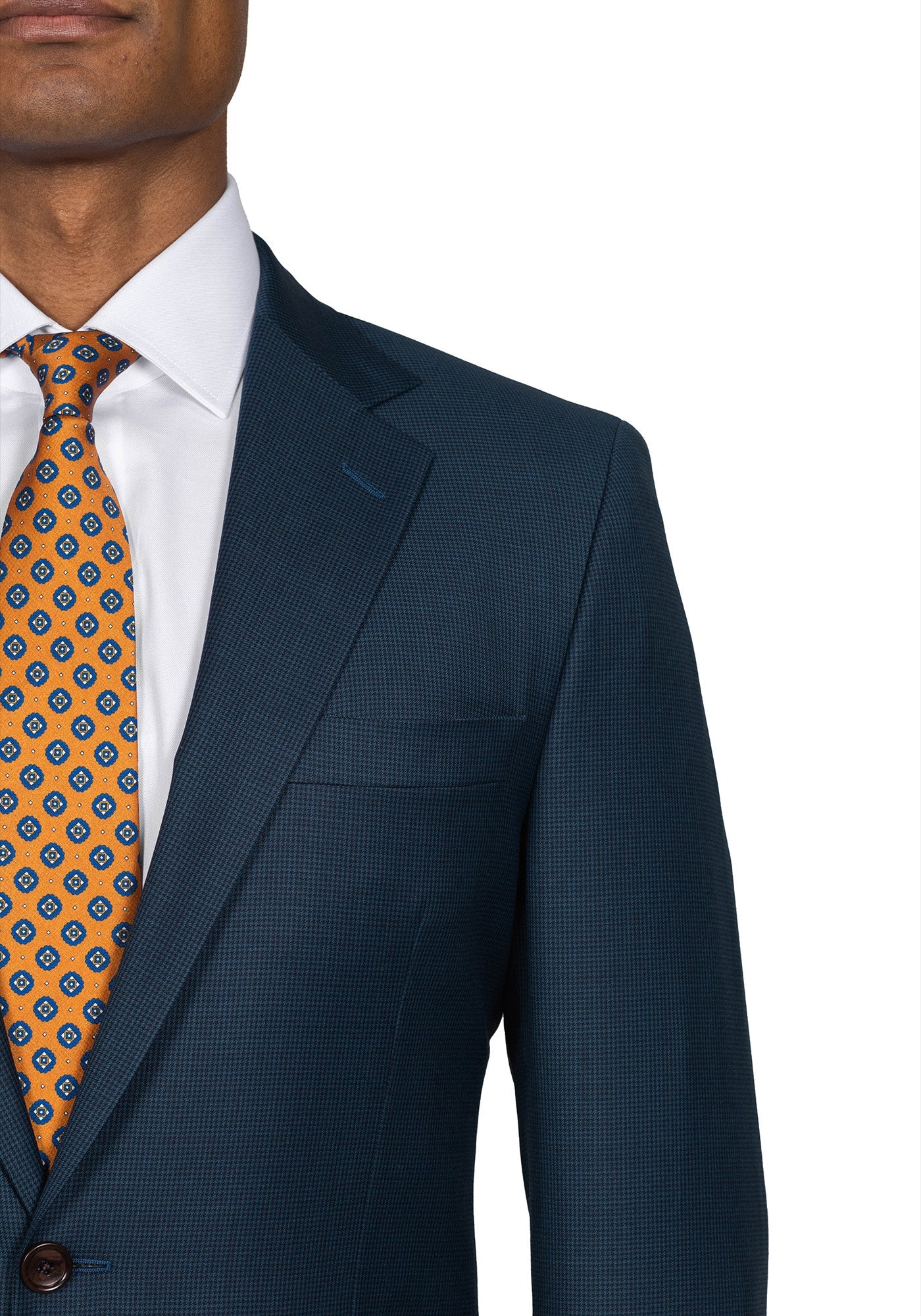 Dark Teal Houndstooth Blazer 3