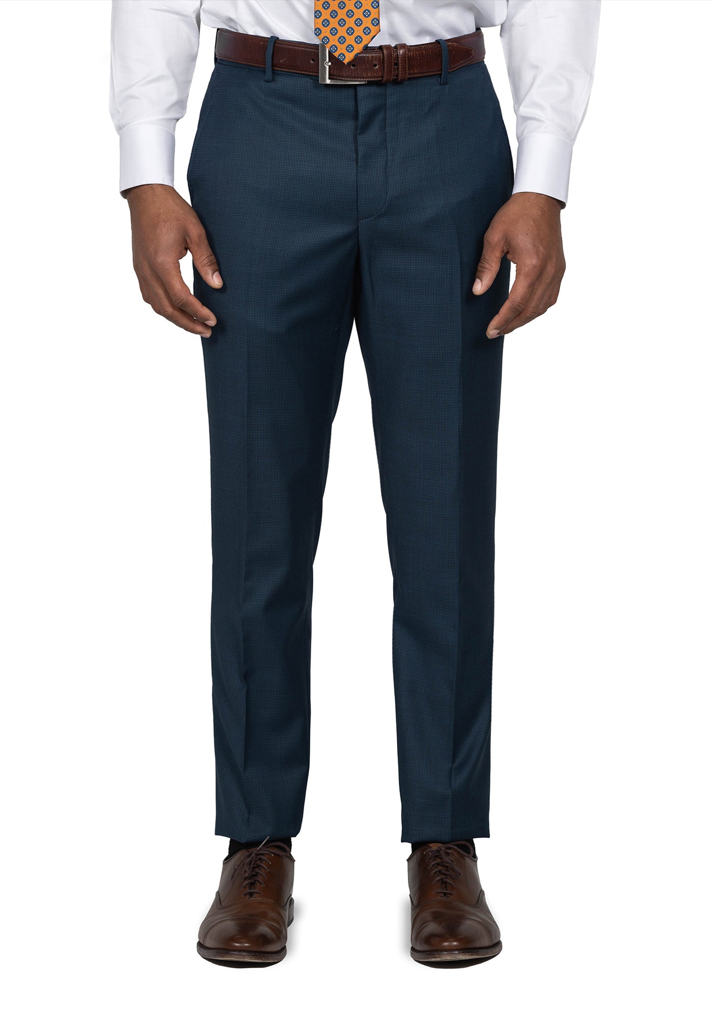 Dark Teal Houndstooth Dress Pants 6