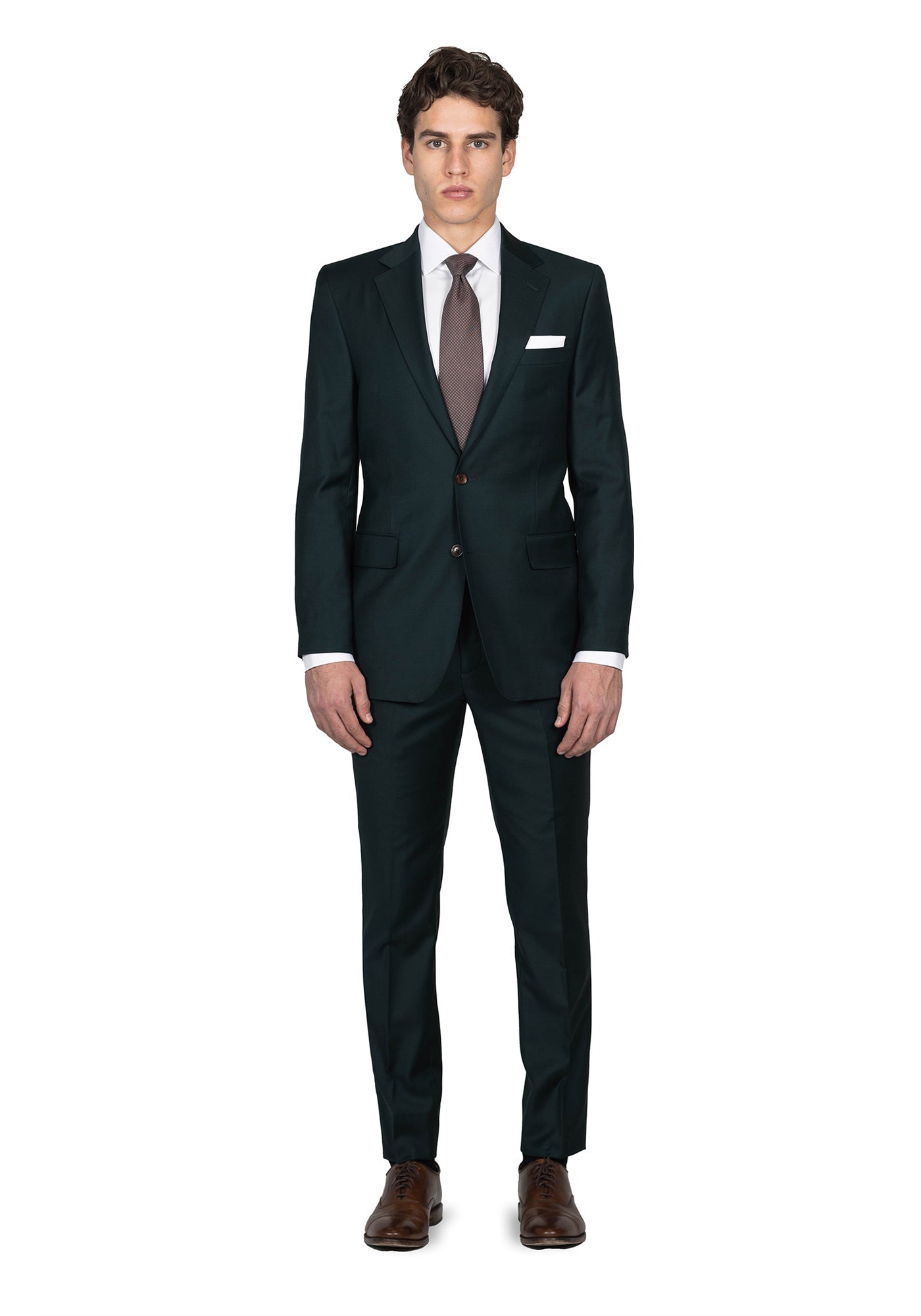 Forest Green Twill Suit 1
