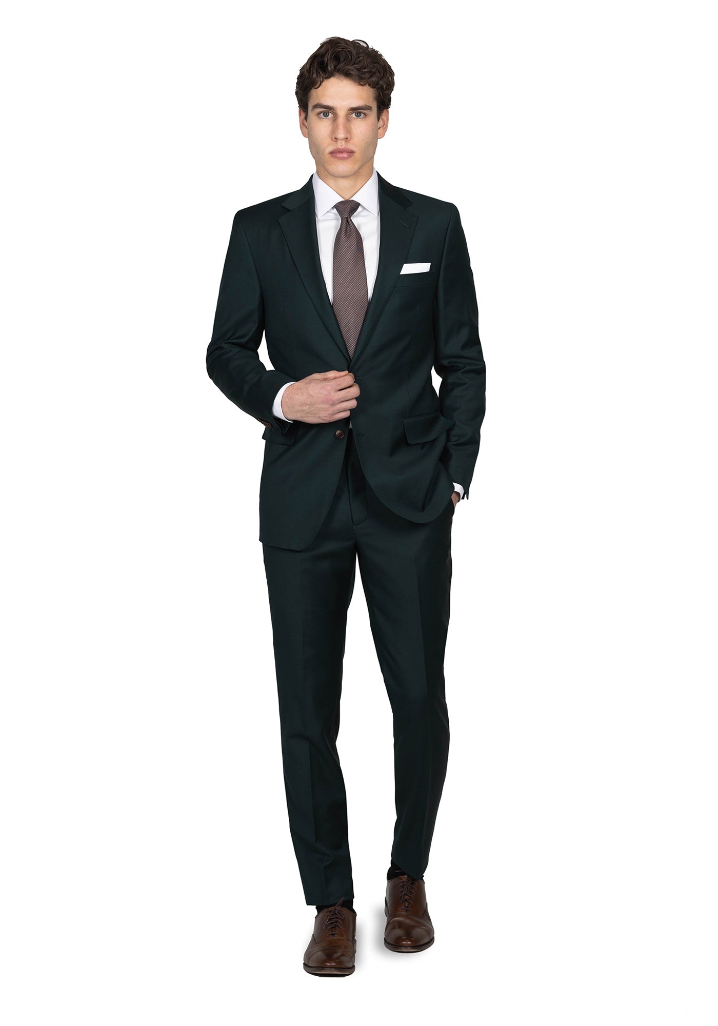 Forest Green Twill Suit 2
