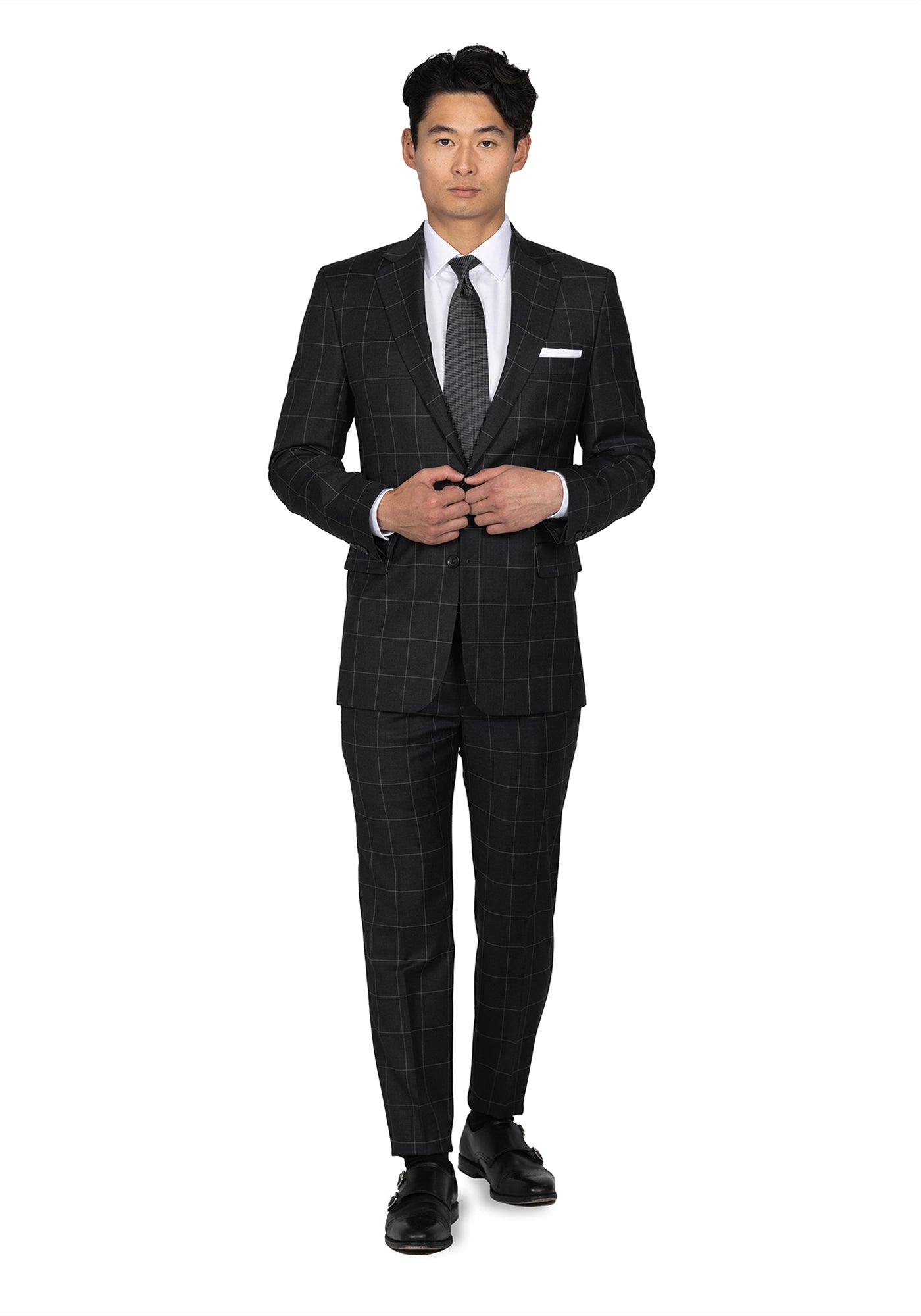 Charcoal Windowpane Suit 2