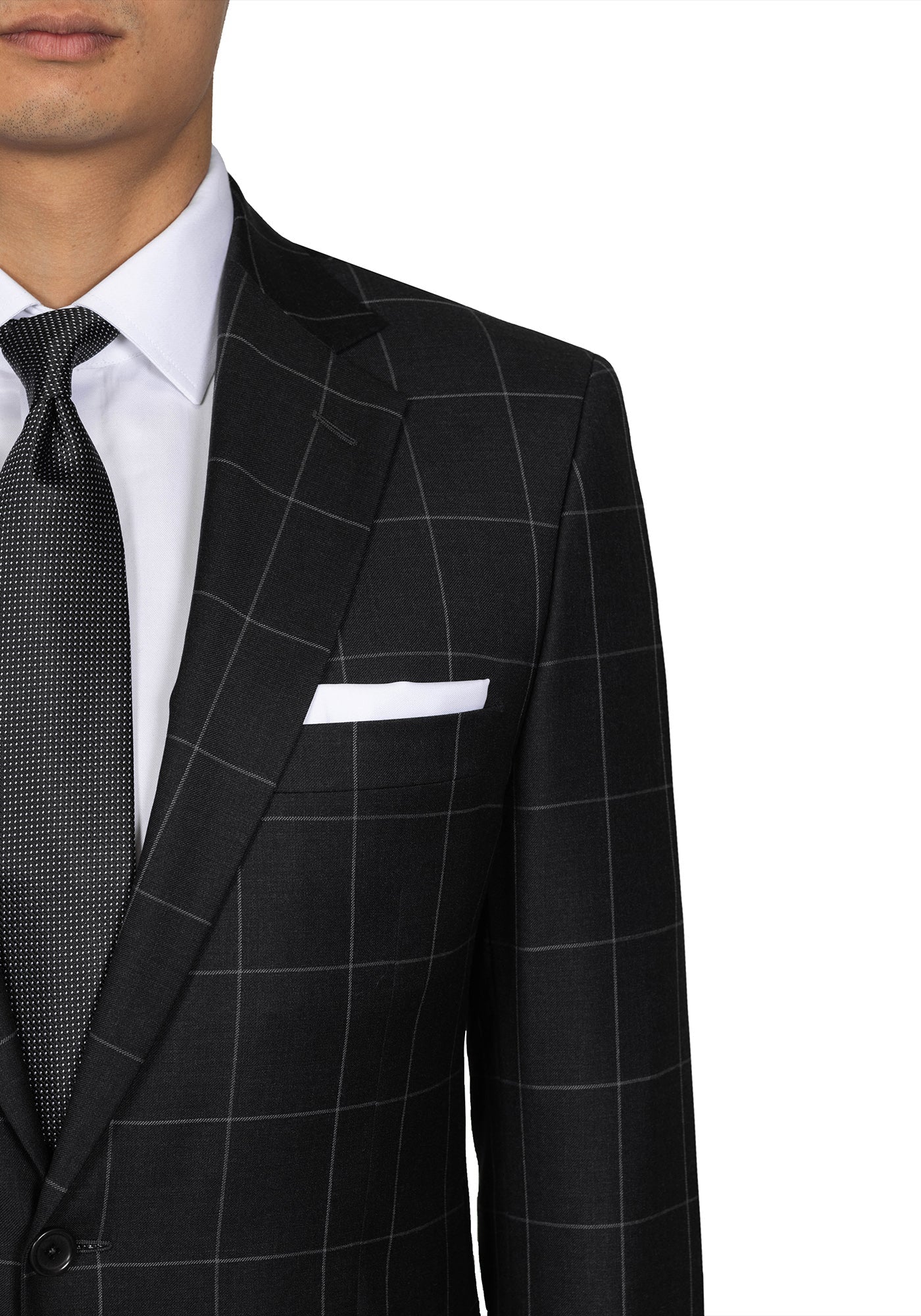 Charcoal Windowpane Suit 3