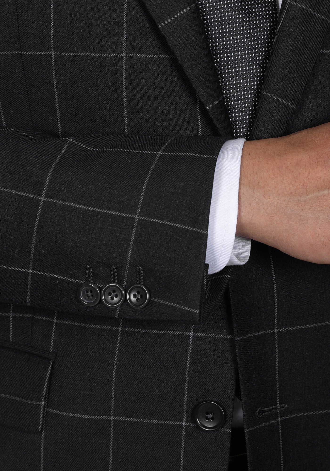 Charcoal Windowpane Suit 5