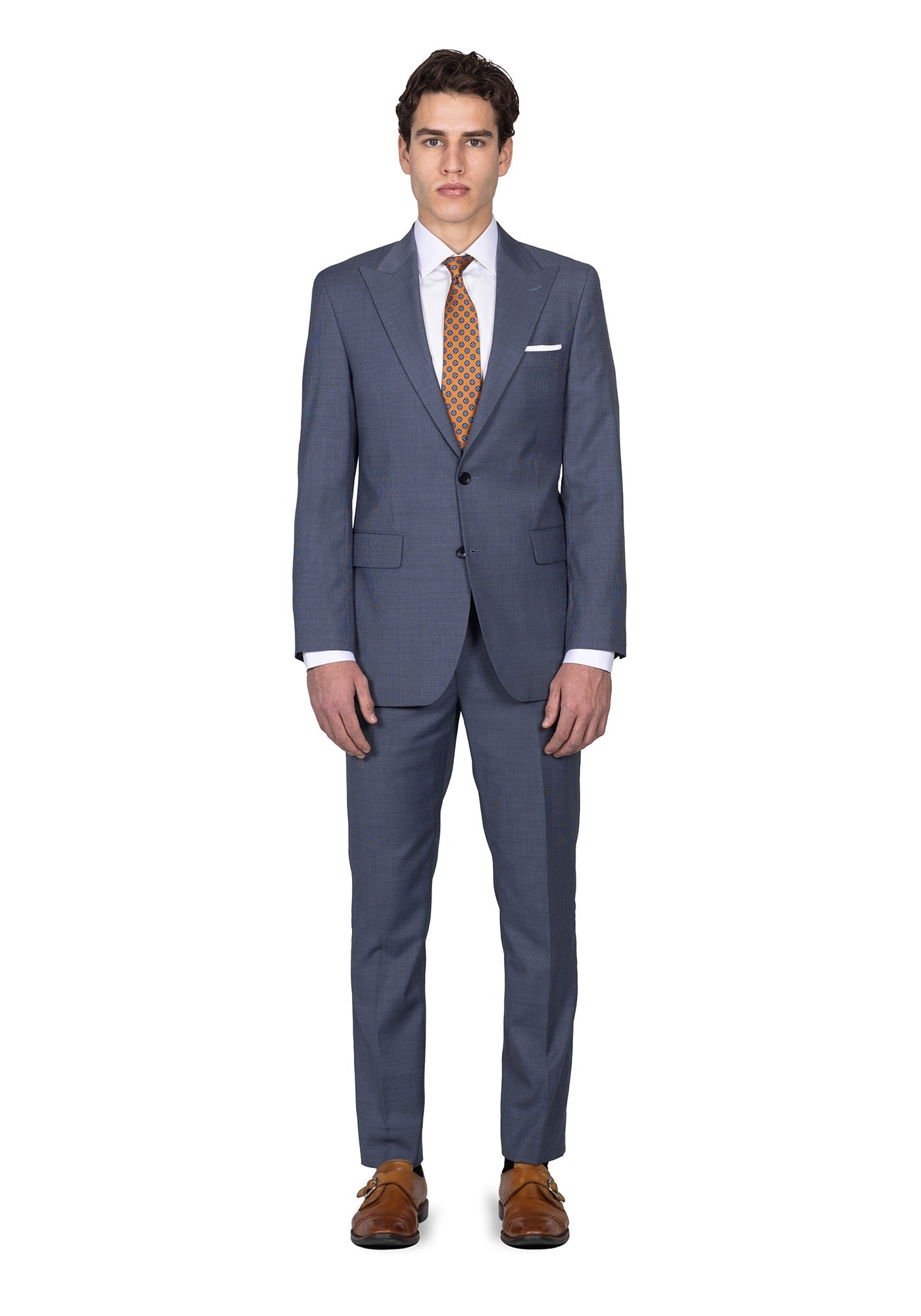 Slate Blue Nail Head Suit