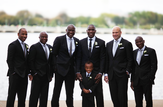 group wearing custom groomsmen suits