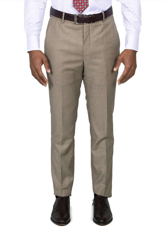 Light Brown Solid Dress Pants 6