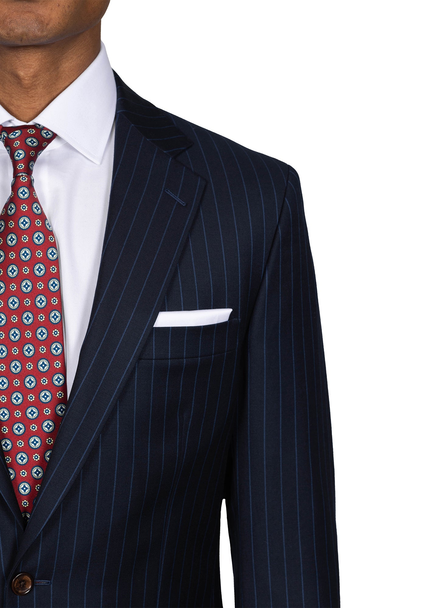 Navy Chalk Stripe Suit 4