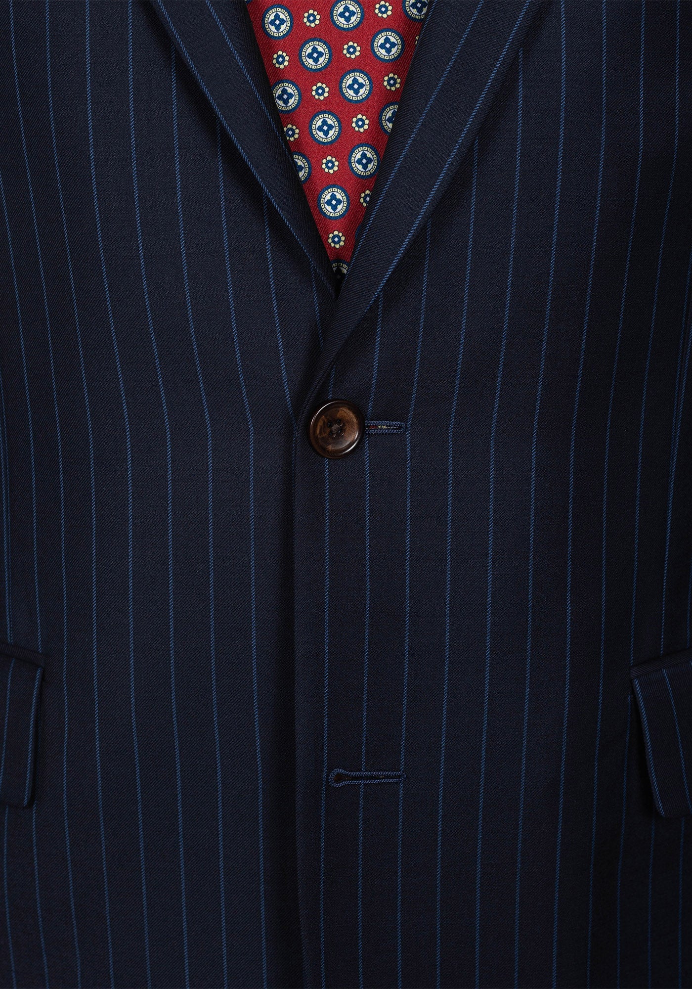 Navy Chalk Stripe Suit 5
