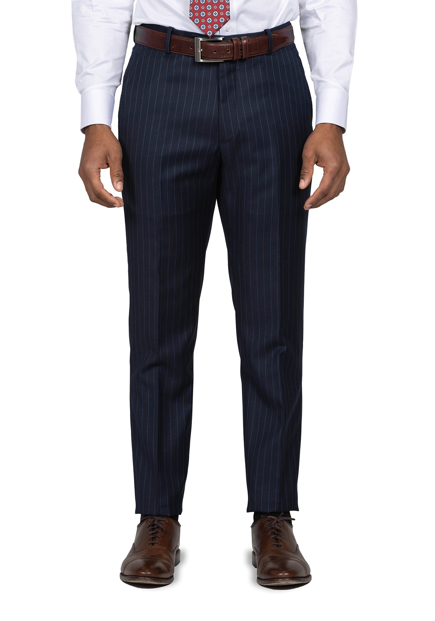 Navy Chalk Stripe Suit 7