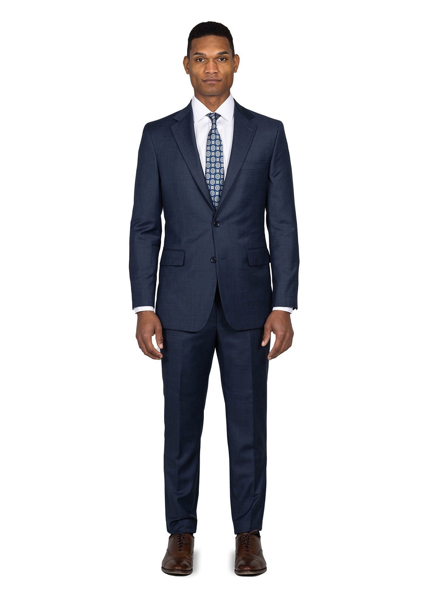 Steel Blue Nailhead Suit 1