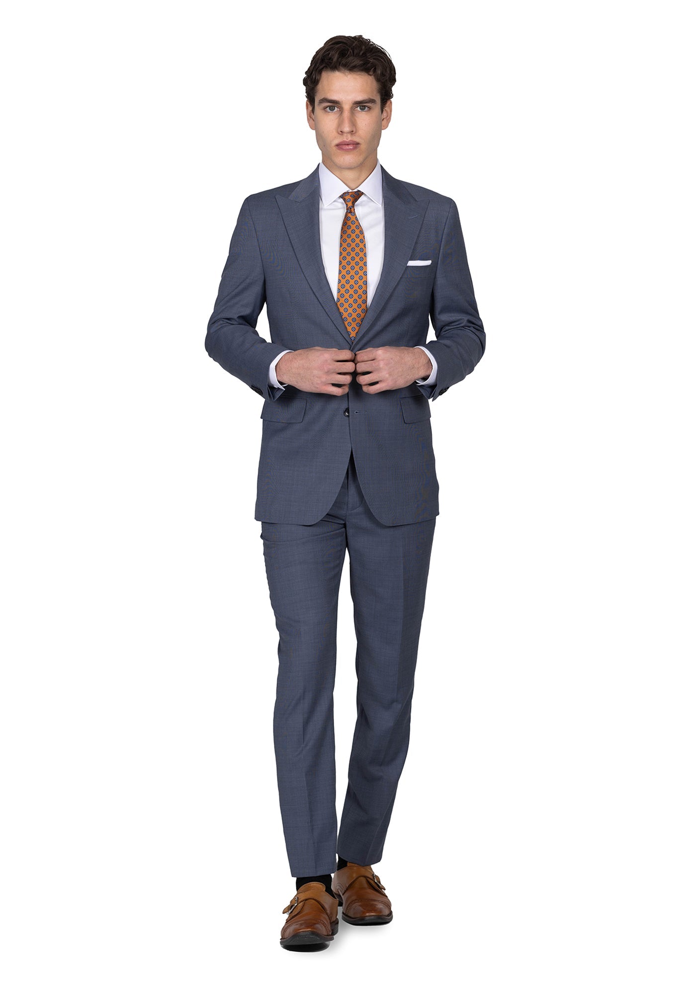 Slate Blue Nail Head Suit 3
