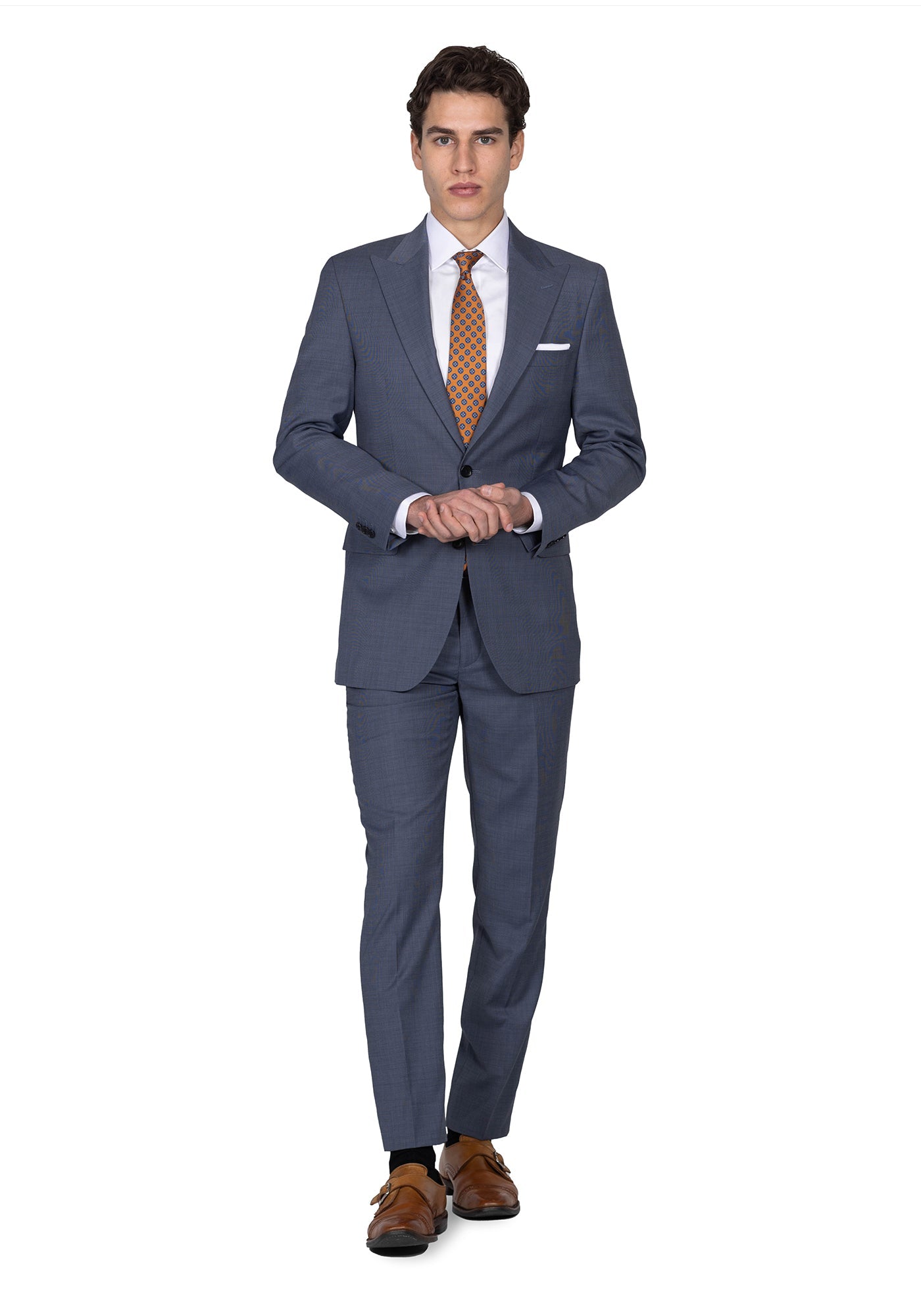 Slate Blue Nail Head Suit 4