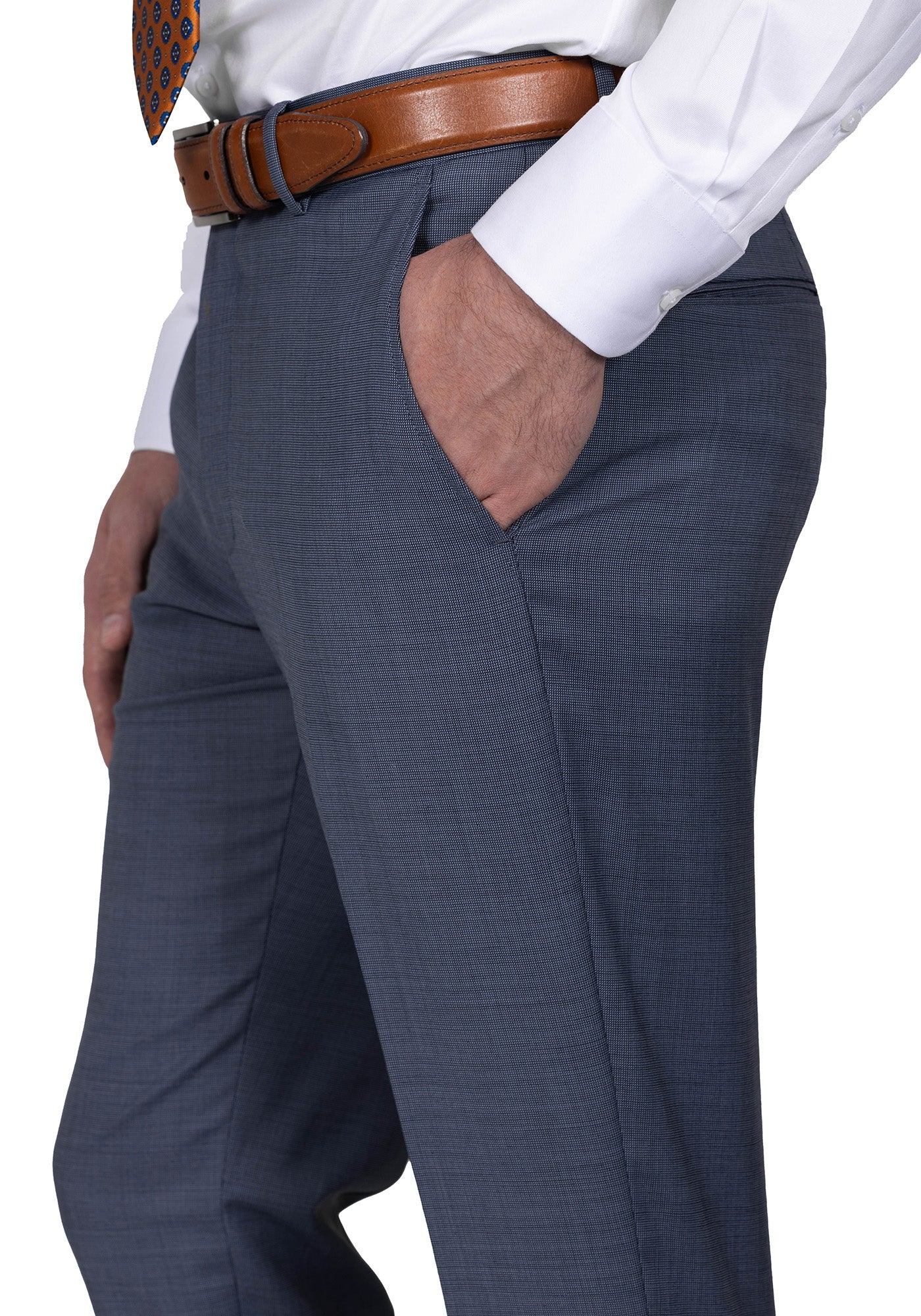 Slate Blue Nail Head Suit 9