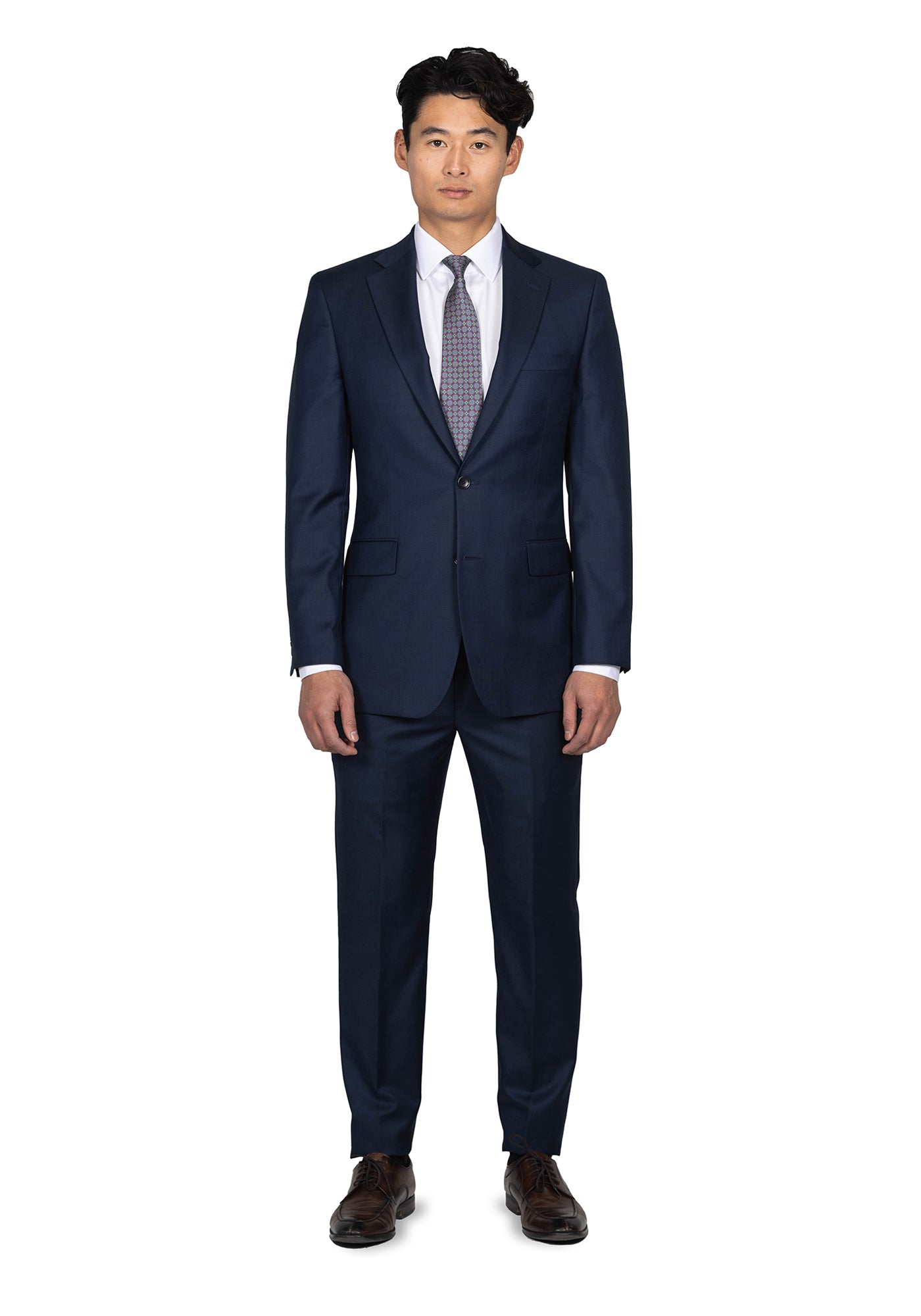 Navy Sharkskin Suit