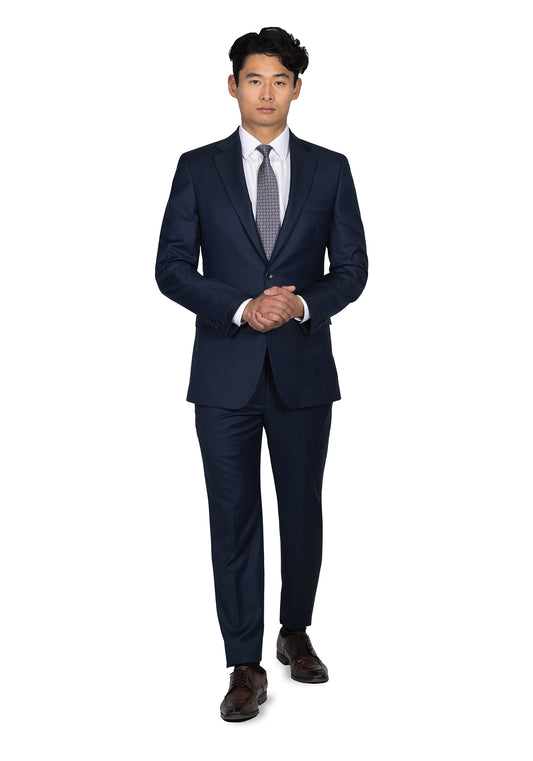 Navy Sharkskin Suit