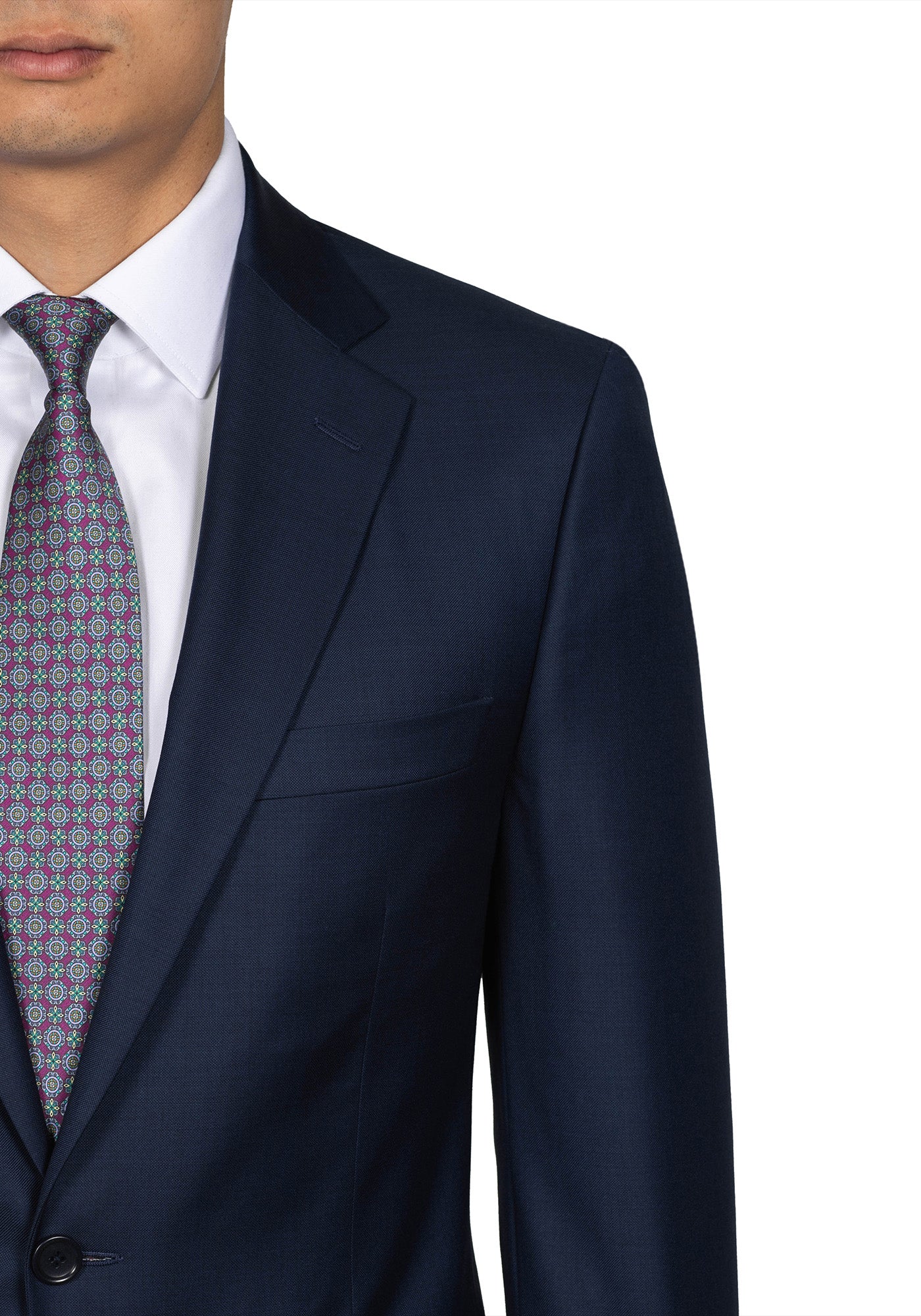 Navy Sharkskin Suit