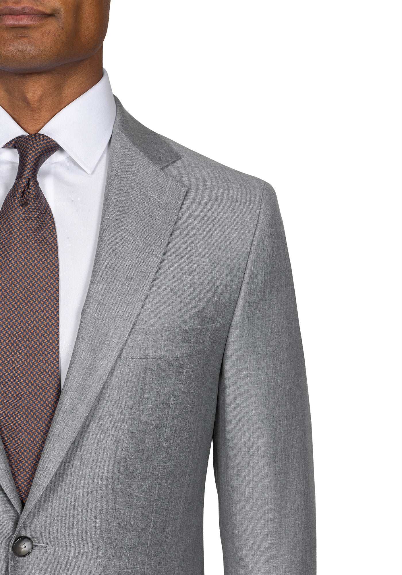 Heather Light Grey Twill Suit 4
