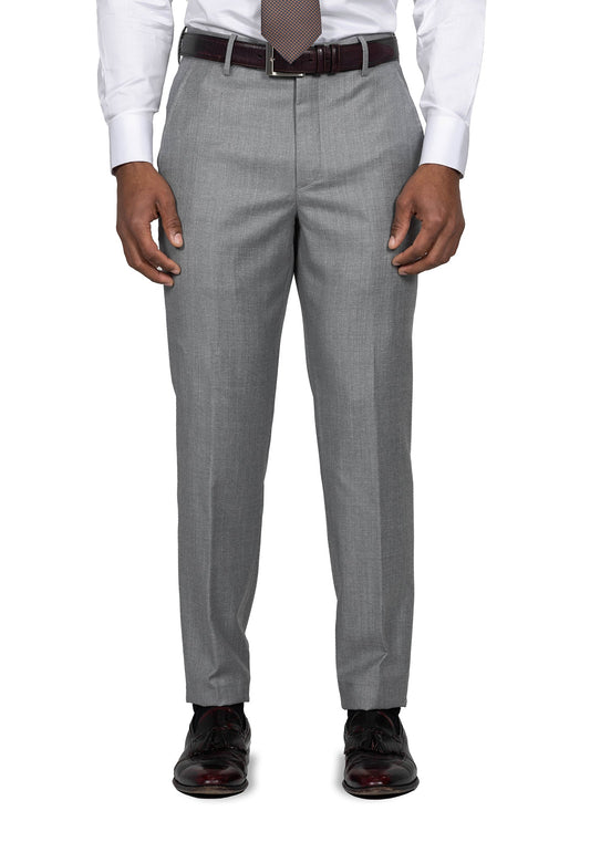 Heather Light Grey Twill Dress Pants 7
