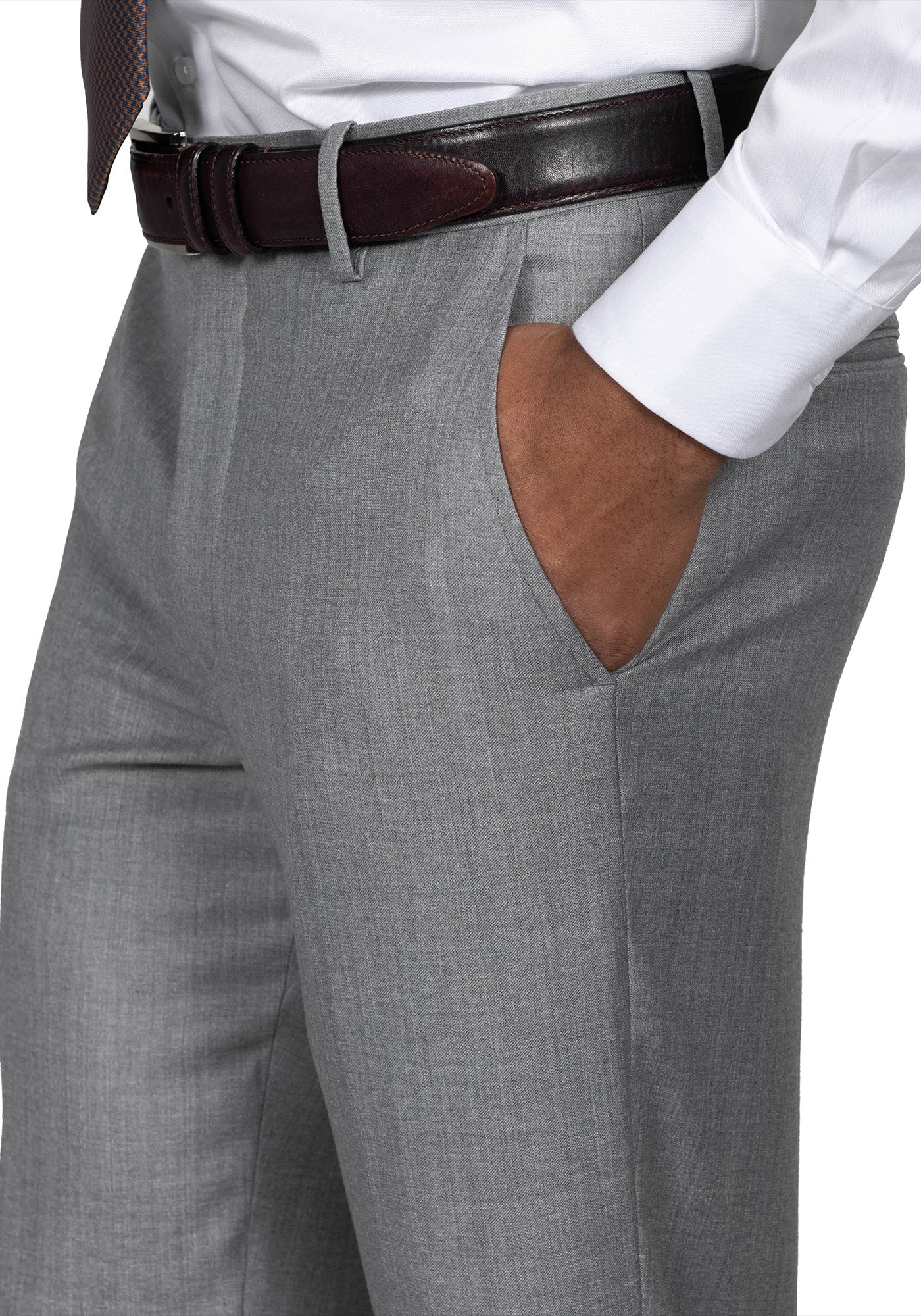Heather Light Grey Twill Suit 8