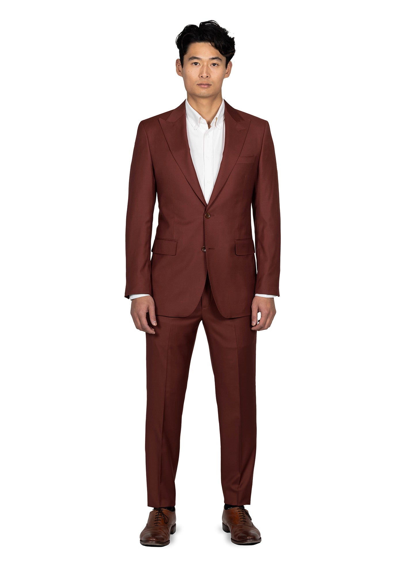 Brick Red Twill Suit 1