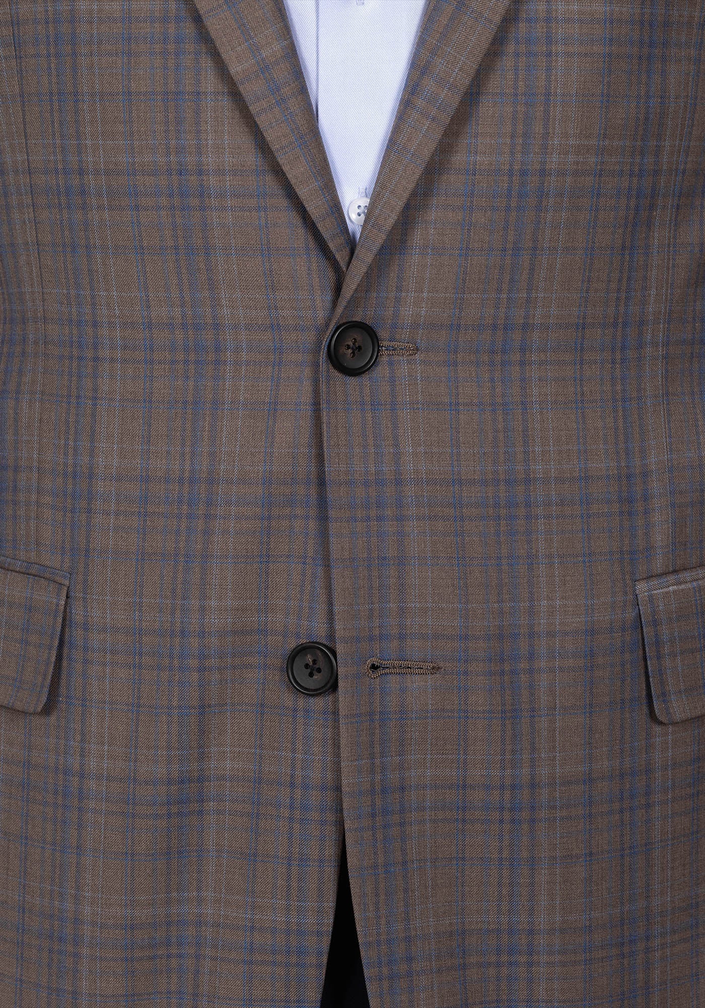Tan And Blue Plaid Blazer 5