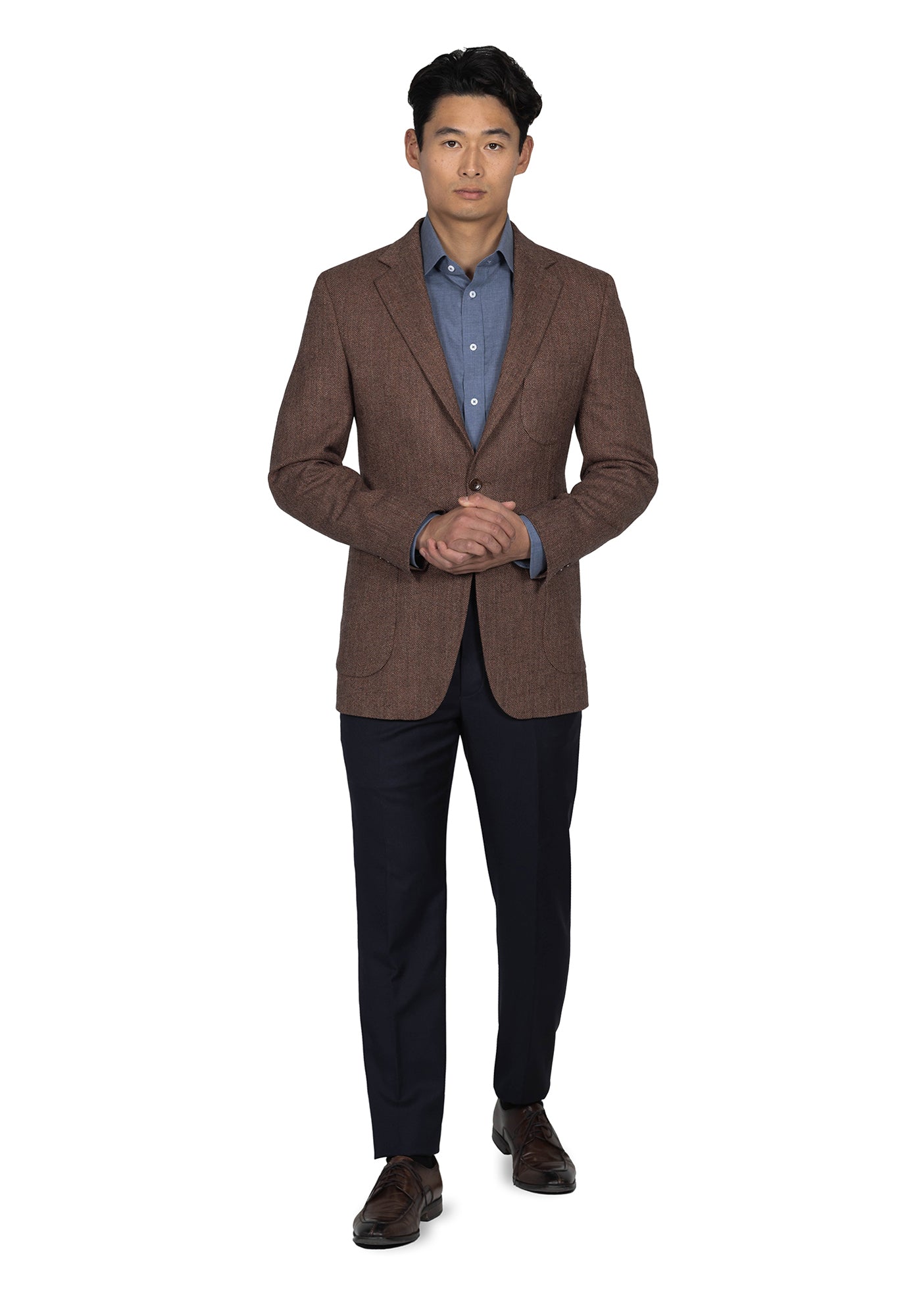 Dusty Rose Herringbone Blazer 2